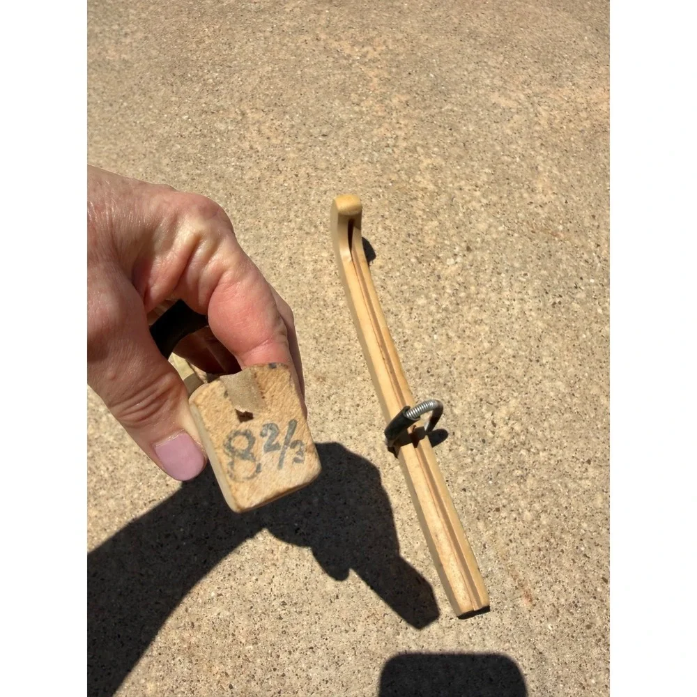 Vintage Wooden Ice Skate Blade Covers Guards. Total Length 12 in. Long - Picture 6 of 10